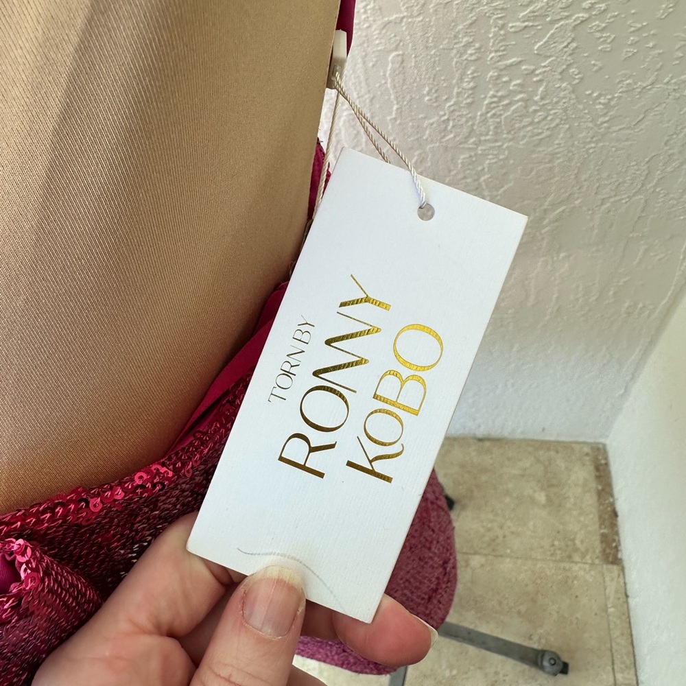 Ronny Kobo Pink Sequin Bow Dress - Picture 6 of 10